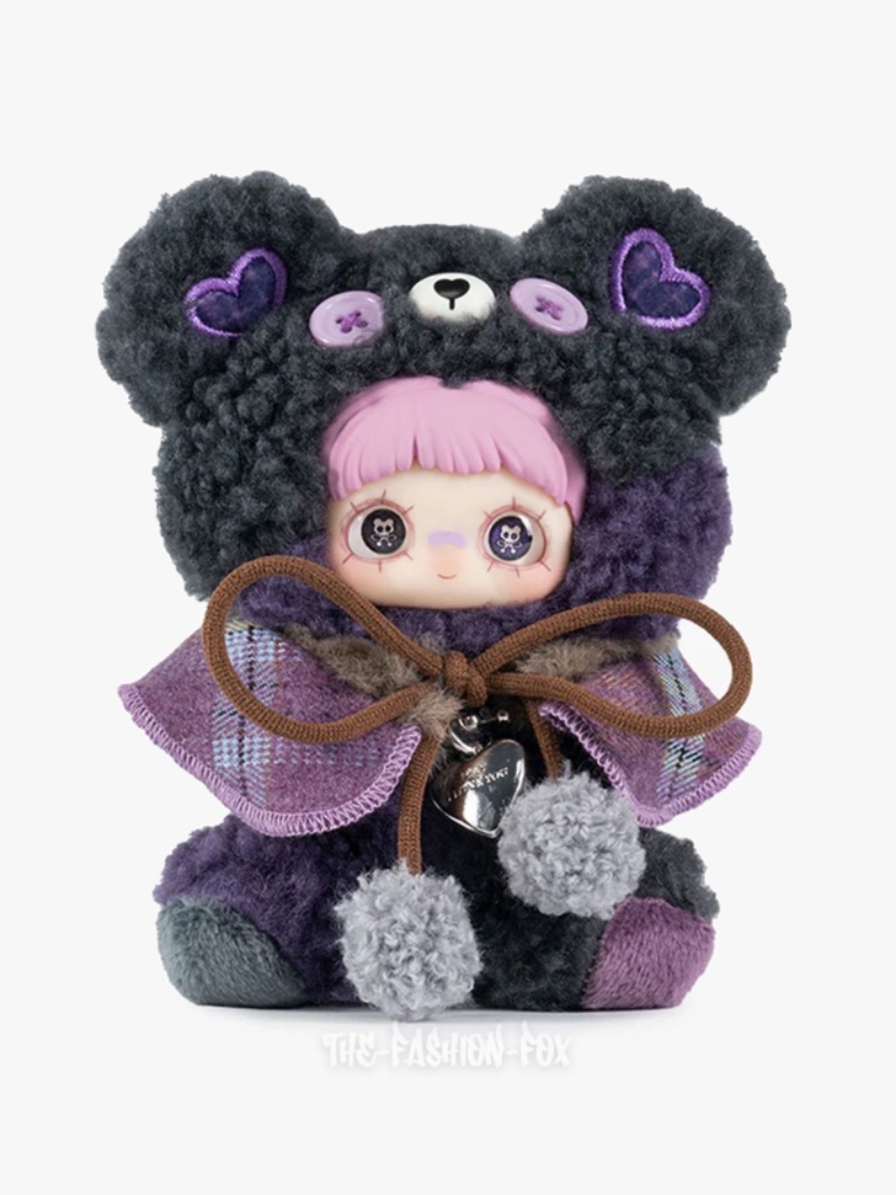 MayMei Tiny Bear Cookie Series TARO SESAME Plush Pendant Keychain Bag Charm NEW